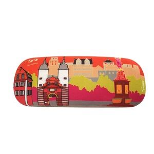 Pylones Heidelberg Germany Hard Shell Eyeglass Case Colorful Cityscape Print
